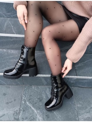 Botki na platformie czarne...