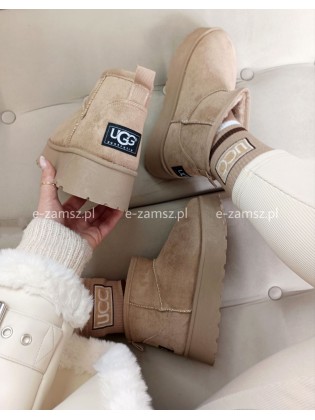 Śniegowce Damskie Emu Beżowe