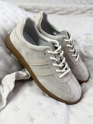 Beżowe Sneakersy Damskie na...