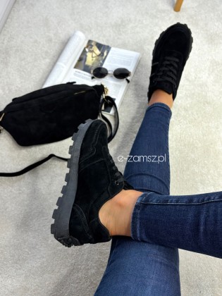 Czarne Sneakersy Damskie...